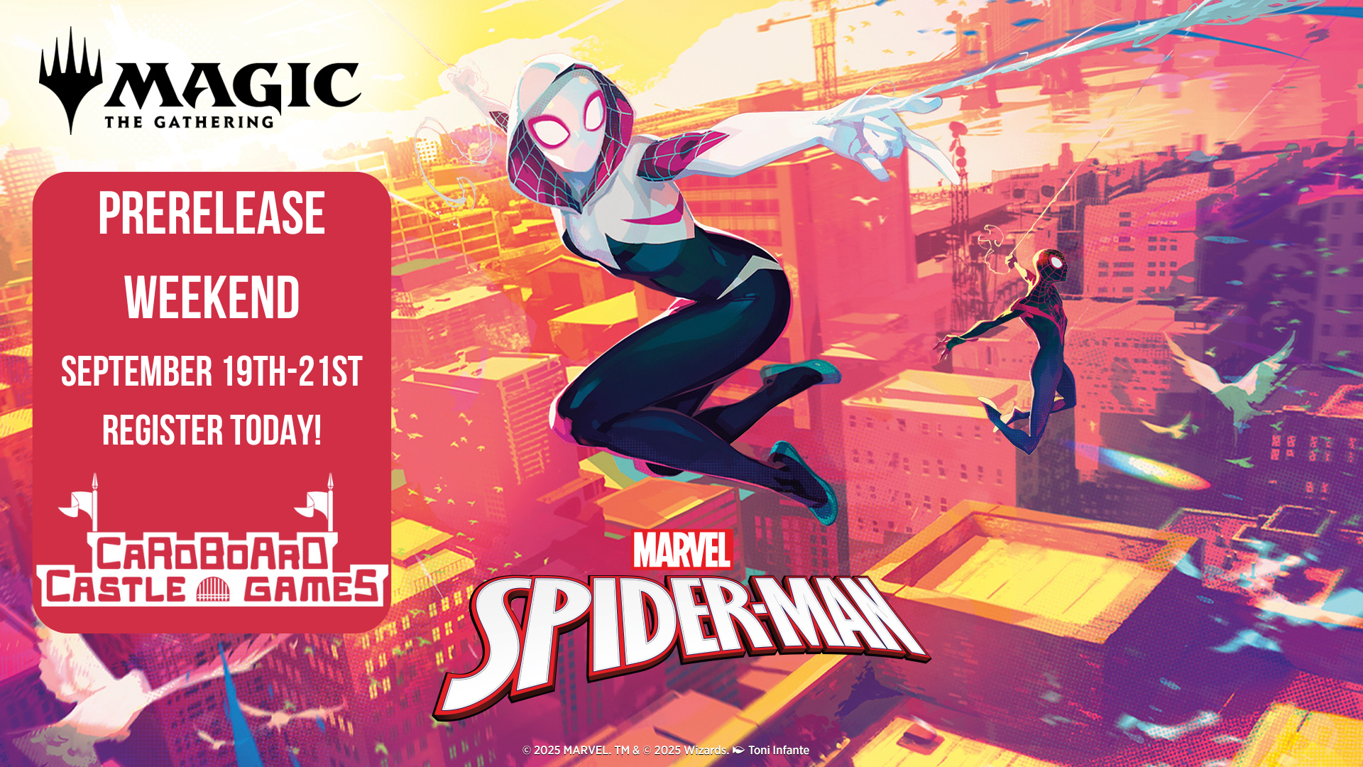 MTG Spider-Man Prerelease event Saturday - 4pm